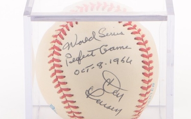 Don Larsen Signed and Inscribed American League Baseball COA