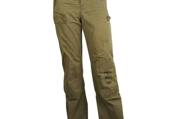 Dondup Khaki Army Olive Green Trousers Pants w. Flare