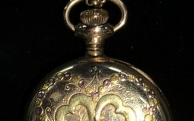ELGIN GOLD FILLED POCKETWATCH & CHAIN