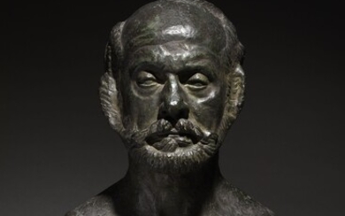 ÉMILE ANTOINE BOURDELLE (1861-1929) Buste d’Auguste Perret, architecte, 1922 Épreuve en bronze Dédicacée, signée et...