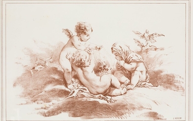 ÉMILE-CHARLES WATTIER (1800 / 1868), Las cuatro estaciones, c. 1840