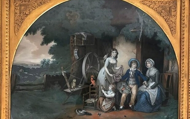 Sailor's Return - Early American Reverse-Painted Glass