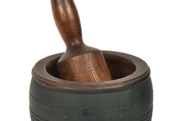 Early Painted Mortar & Pestle