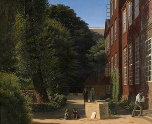 Ecole danoise du XIXe siècle Le sculpteur Thorvaldsen à Charlottenborg