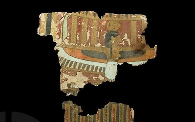 Egyptian Painted Gesso Goddess Nut Fragment Group