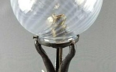 Elephant Lamp with Glass Globe