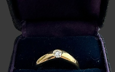 Elsa PERETTI pour TIFFANY CO Bague en or jaune (750 millièmes) sertie d'un diamant rond...