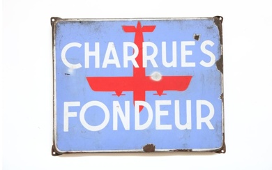 Emaille reclame Charrues Fondeur