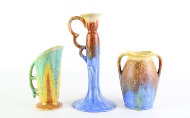 Empire Ware Vase (H15.5cm) And Candle Holder (H25cm) Together with Another (H16.5cm)