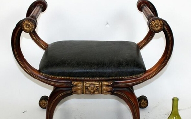 Empire style rolled arm bench