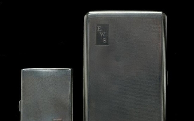 English Sterling Silver Cigarette and Card Cases.