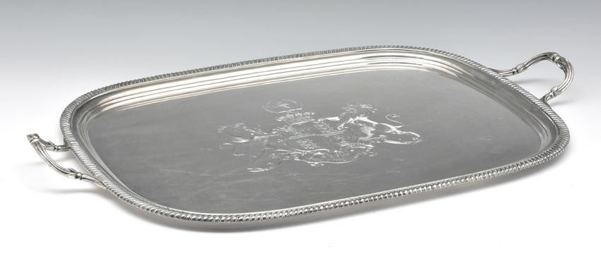 English Sterling Silver Handled Tray, William Bateman