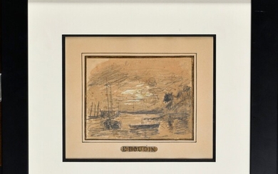 Eugène BOUDIN (1824-1898) (attribué à) Voiliers... - Lot 12 - Osenat