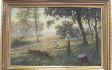 Eugene Joseph MacSwiney (Ireland 1866-1936) oil on canvas "Gathering...