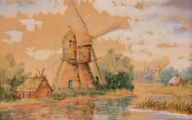European School, Landscape with Windmill