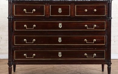 FRENCH MAHOGANY COMMODE IN THE LOUIS XVI STYLE