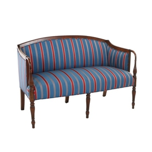 Federal Style Custom-Upholstered Mahogany Sofa, 20th Century