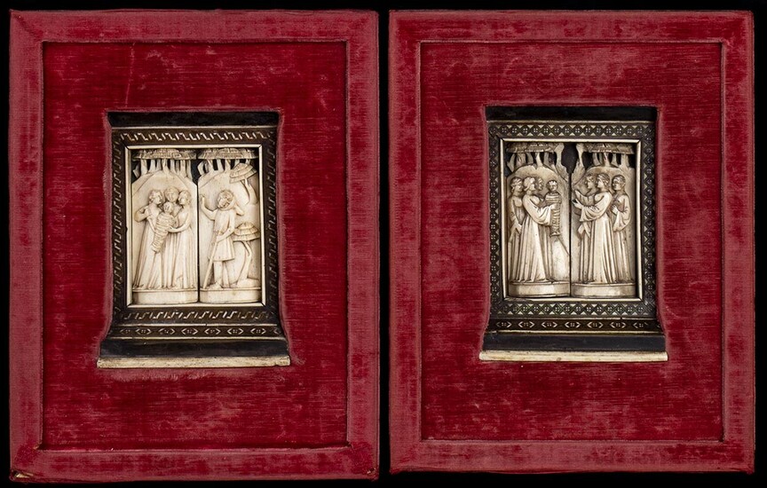 Four bone plaques - Workshop of Baldassare degli Embriachi,...
