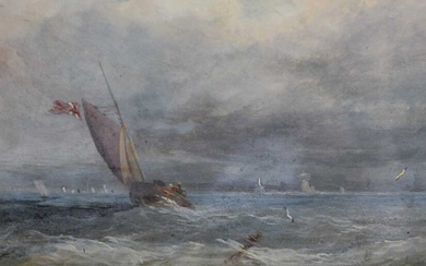 Framed and glazed marine painting, 19th century