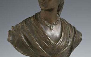 French Cabinet Bronze, late 19th c., of a medieval