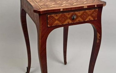 French Louis XVI Parquetry Side Table