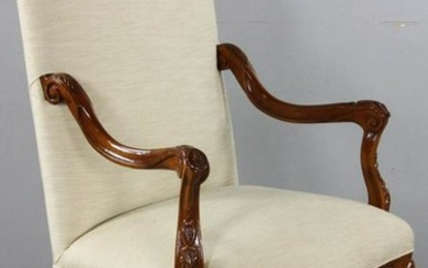 French Regency-Style Walnut Armchair