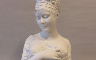 From HOUDON: "Bust of Mrs. Récamier", biscuit (acc.)....