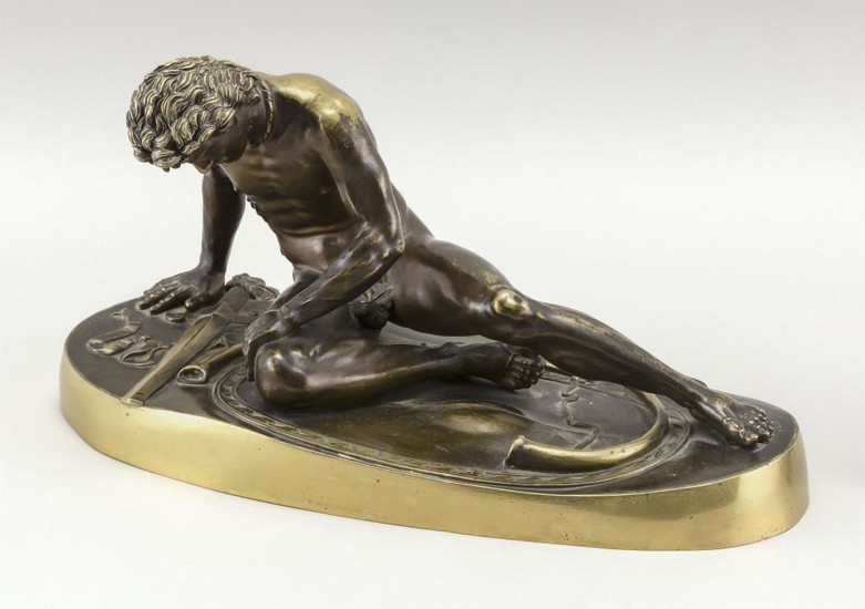 GRAND TOUR BRONZE FIGURE OF "THE DYING GAUL" Unmarked. Length 14".