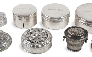GROUP OF SILVER BOXES