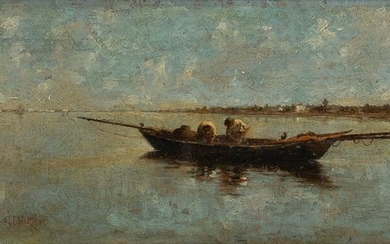 GUGLIELMO CIARDI Venice, 1842 - 1917 Venetian seascape, 1895 Oil...