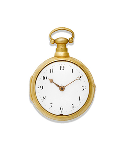 George Graham, London. A later cased gilt key wind open face pocket watch