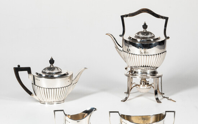 Georgian-style Four-piece Silver Tea Service
