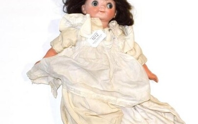German Einco Heubach googley eyed bisque shoulder head doll, impressed...