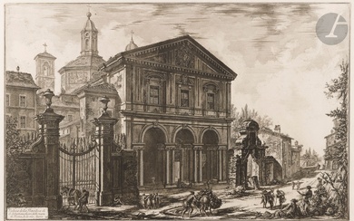 Giambattista Piranesi (1720-1778) Veduta della Basilica di S. Sebastiano fuori delle mura… (La Basilique Saint-Sébastien)....