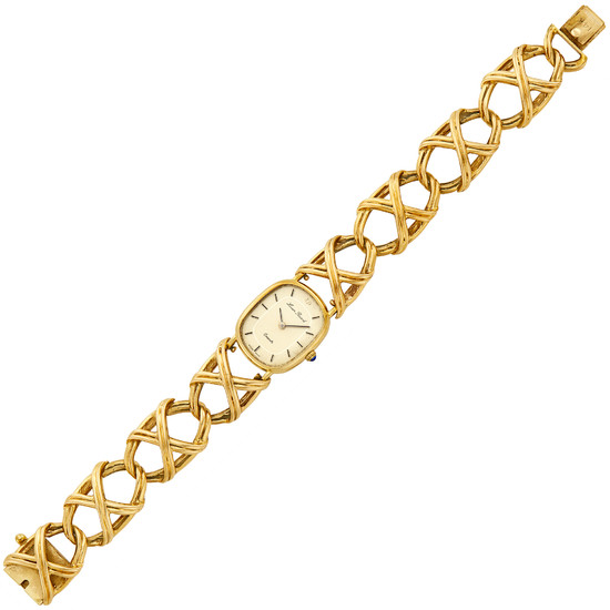 Gold Bracelet-Watch, Lucien Piccard