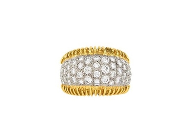 Gold and Diamond Bombé Ring