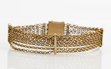 Gold bracelet, multi-strand