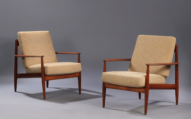 Grete Jalk. A pair of armchairs, model 118, teak (2)