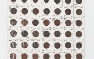 Group of Half Cents and Large Cents