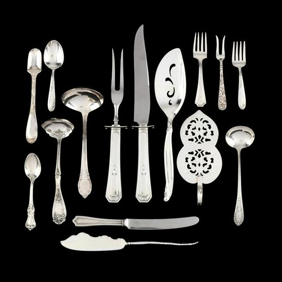 Group of Sterling Silver & Silverplate Flatware
