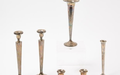 Group of Weighted Sterling Candlesticks