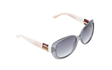 Gucci Blue Square GG Logo Web Sunglasses