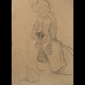 Gustav Klimt ( Baumgarten 1862 - Vienna 1918 ) , "Studio per 'Ritratto di Marie Henneberg'" 1901 black chalk on paper cm 44.7x32.3 Provenance Antonio Morassi Collection, Venice Private collection,...
