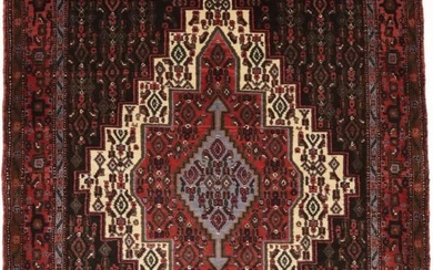 Hand-Knotted Vintage Tribal Style 4X5 Oriental Rug Small Farmhouse Plush Carpet