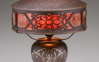Heintz Sterling on Bronze Mica Lamp c1915
