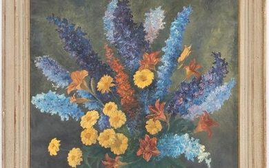 Hendrik Verburg (1895-1973) , Vase with colorful