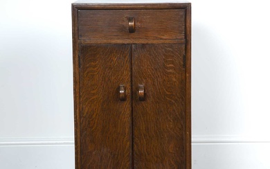 Herbert E. Gibbs dark oak side cupboard or bedside cupboard...