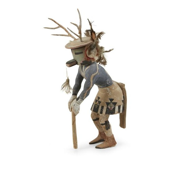 Hopi carved and painted wood Deer Dancer Kachina