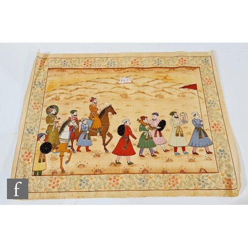 INDIAN SCHOOL (EARLY 20TH CENTURY) - A prince with courtiers...