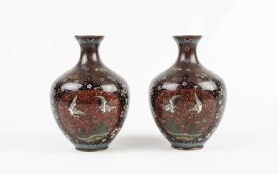 JAPON, VERS 1900 Paire de vases en cuivre... - Lot 112 - Alexandre Landre Paris